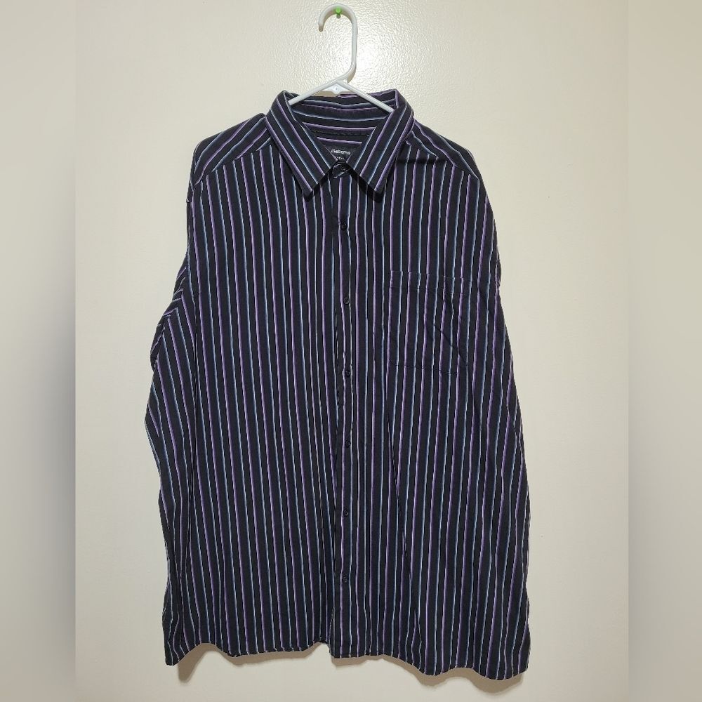 Claiborne Mens 3X‎ Striped Long Sleeve Button Up Shirt